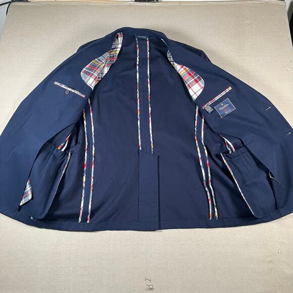 Brooks Brothers 1818 Fitzgerald Blazer 46L Navy Academia - Picture 4 of 10